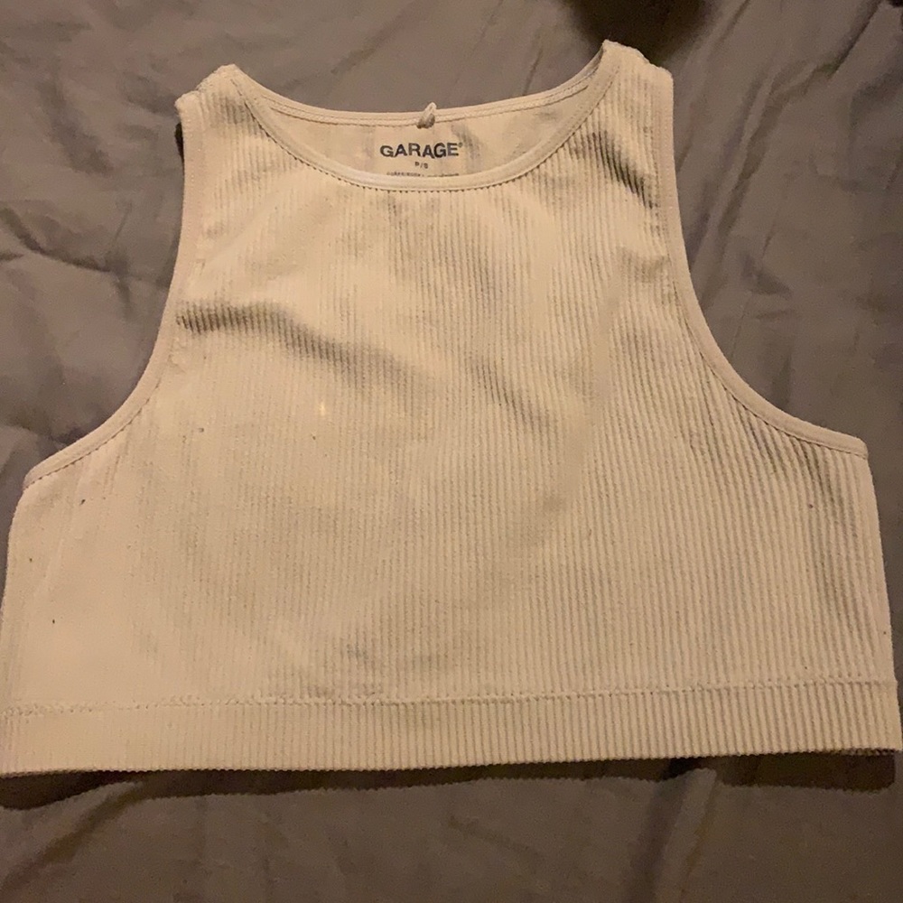 Garage halter crop top